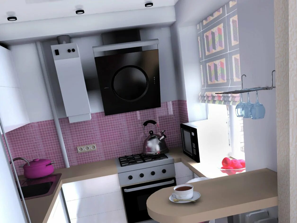 Кухня хрущевка колонка фото Кухня в хрущевке с колонкой - 69 фото