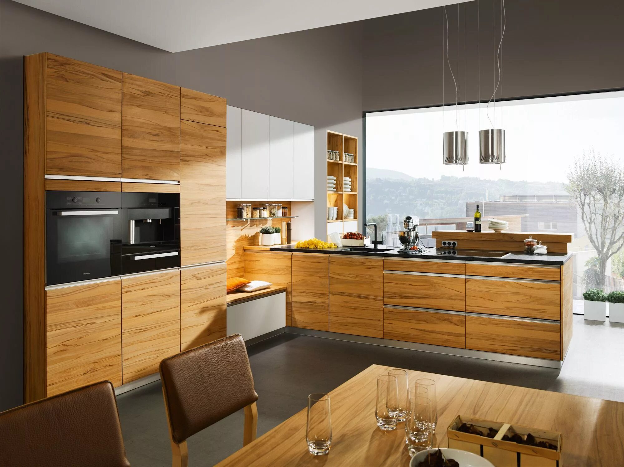 Кухня под дерево в современном стиле фото Pin auf KOCHEN