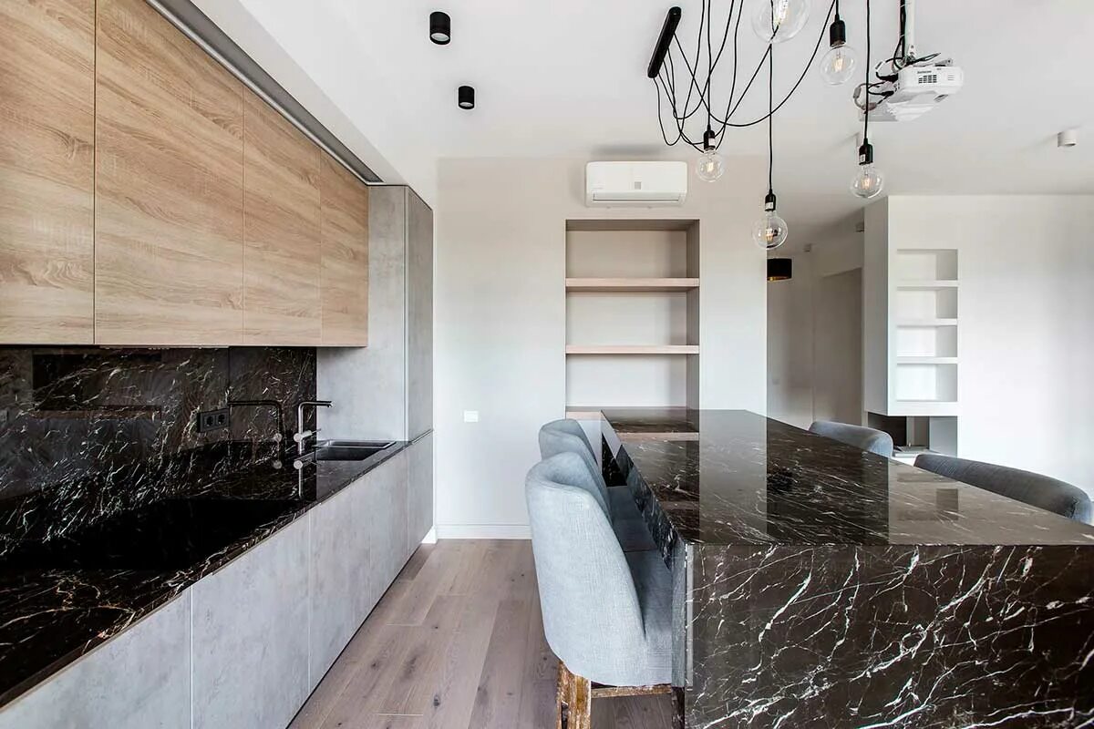 Кухня под мрамор дизайн фото Фартук для кухни из мрамора Rown Marquina, цена за м2