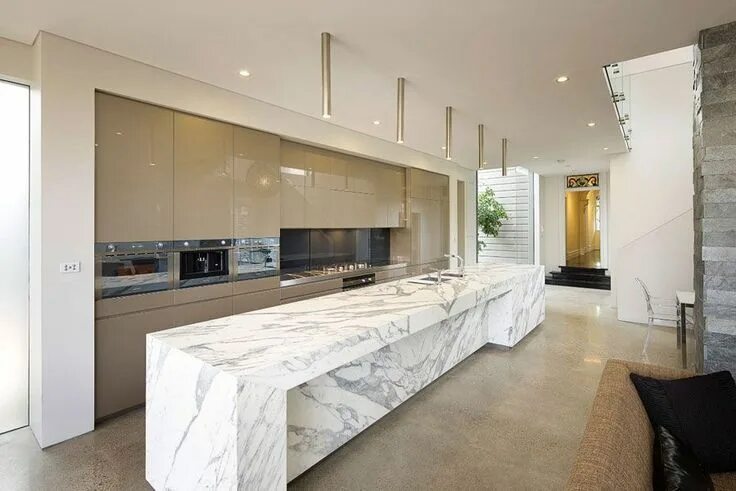 Кухня под мрамор дизайн фото Diseño de cocina de lujo, Islas de cocina, Diseño de cocina