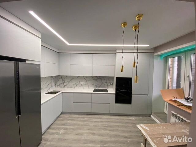 Кухня под натяжной потолок фото Натяжные потолки в Раевском Услуги Авито