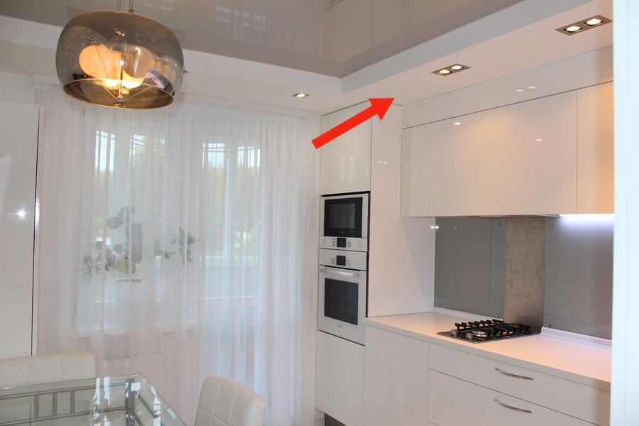 Кухня под натяжной потолок фото Кухня под потолок. Какие могут быть варианты исполнения? DOMEO РЕМОНТ КВАРТИР НЕ