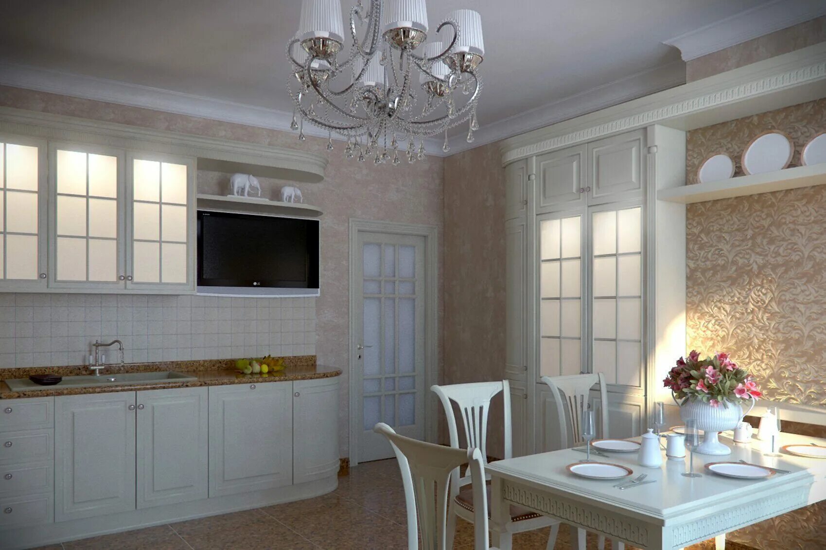 Кухня под обои фото Кухонный гарнитур Светлана купить по цене 137 200 руб. с профессиональной сборко