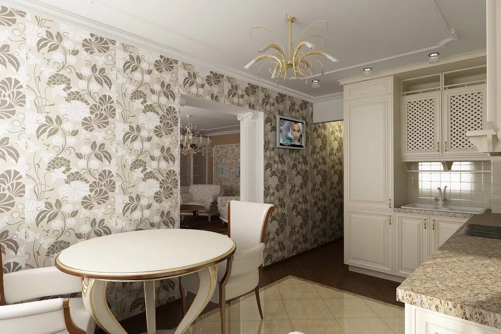 Кухня под обои фото Обои шириной 0,53 м - купить в Майкопе