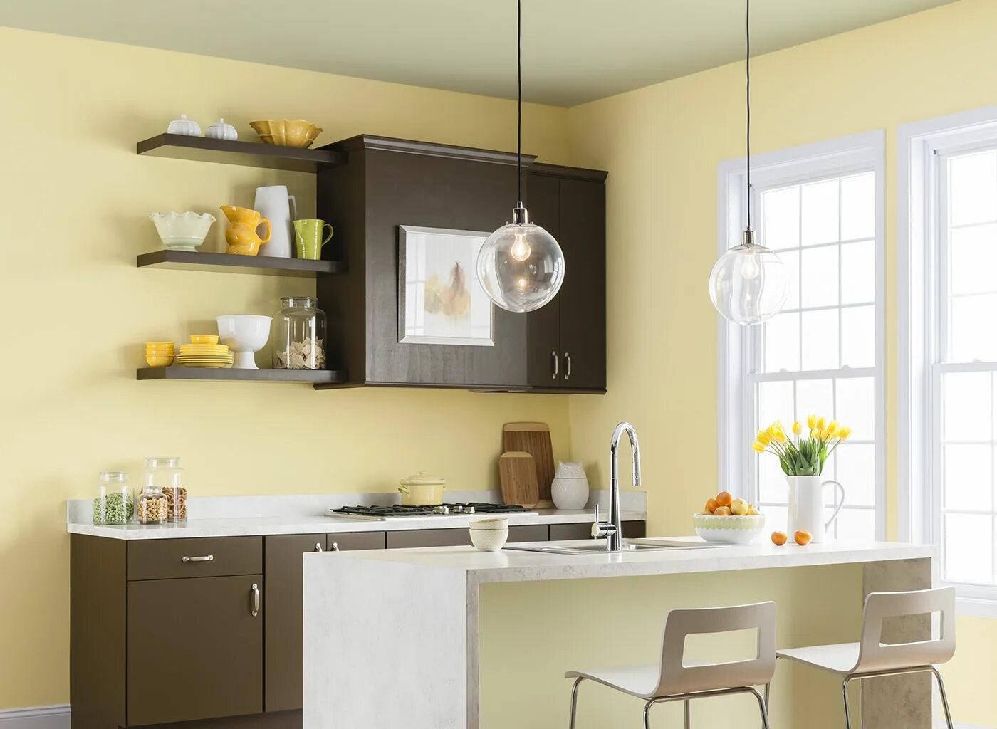 Кухня под покраску фото в интерьере Colour & Mood: Room-brightening yellow increases metabolism and gives energy. Li