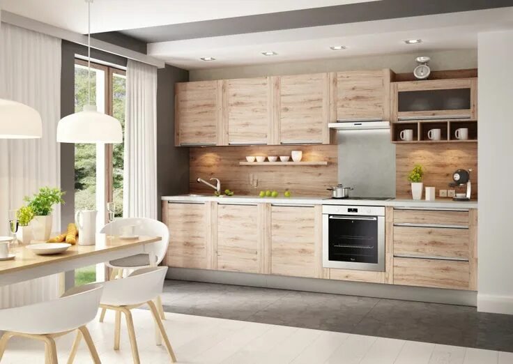 Кухня под светлое дерево интерьер Kuchnia otwarta na salon - tak ją urządzisz Best kitchen designs, Kitchen design