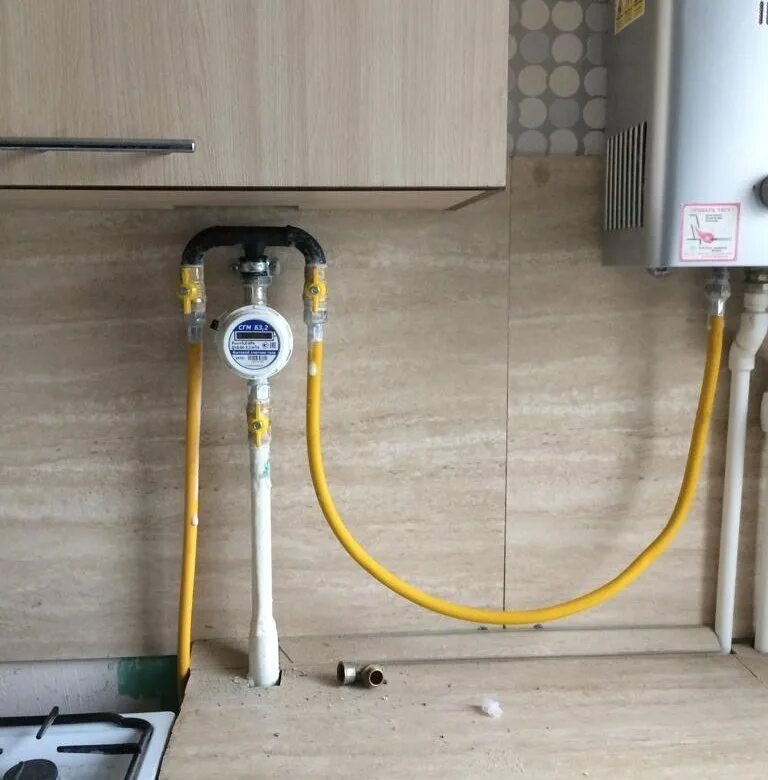 Кухня подключение газа Газовый шланг подключение