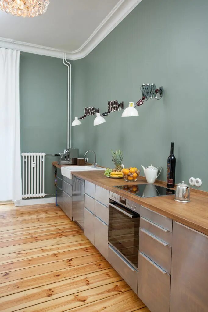 Кухня покрашенная краской фото дизайн INTERIOR DESIGNER in 2020 Green kitchen walls, Kitchen interior, Kitchen design 