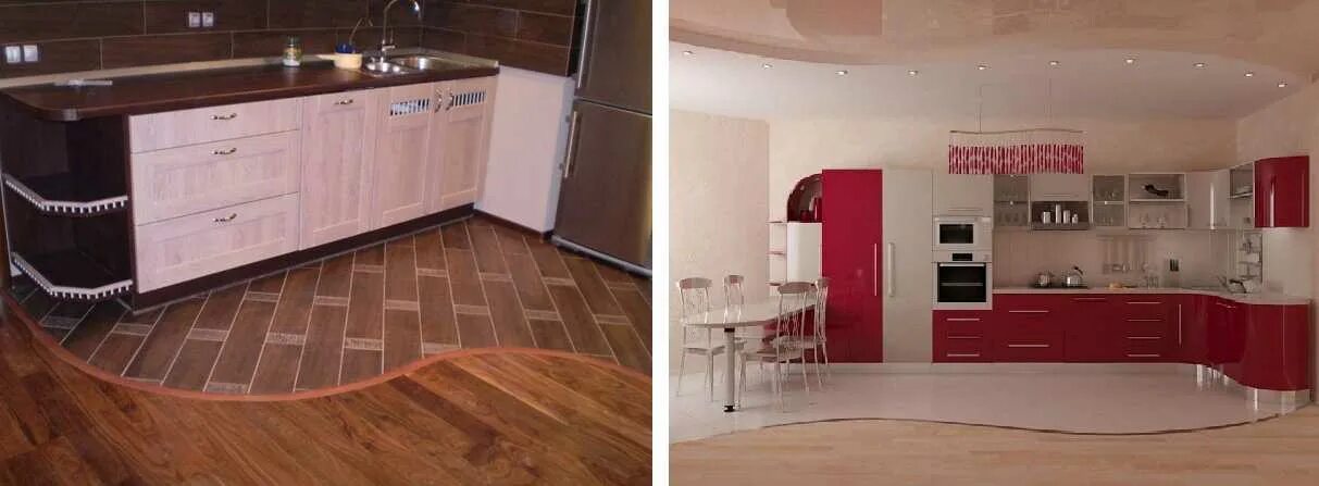 Кухня пол ламинат фото Какой пол лучше сделать на кухне: Сравнение плюсов и минусов популярных напольны