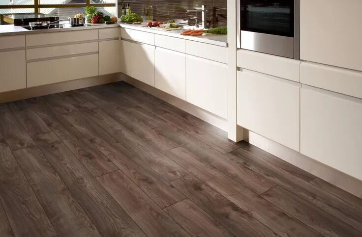 Кухня пол ламинат фото Floer Authentiek Laminaat - Zwart Geolied Laminaat, Vloeren, Houten laminaat