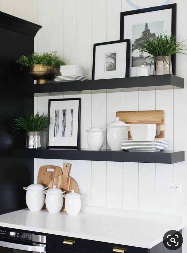 Кухня полки на стене дизайн фото Pin by Аникеева Мария on Дом Kitchen shelf decor, Floating shelves kitchen, Kitc