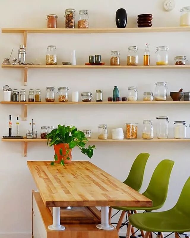 Кухня полки на стене дизайн фото Design Deep Dive: 65 Kitchen Island Ideas for Planning & Pinning Casas, Pratelei