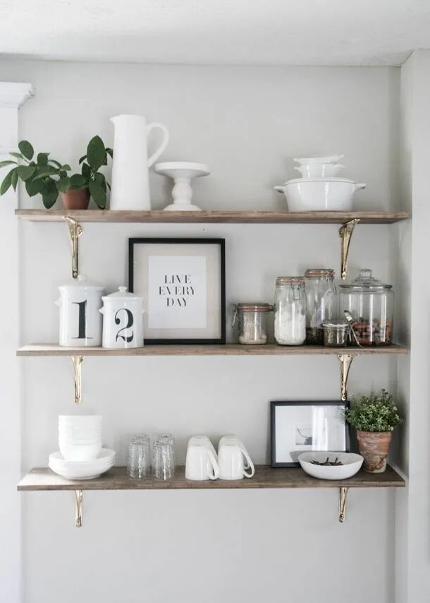 Кухня полки на стене дизайн фото 8 Ways An Open Shelving Kitchen Will Rock Your World Open kitchen shelves, Home 