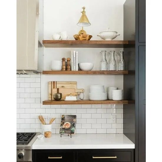 Кухня полки вместо шкафов фото Karadeniz Pazarlama Ahşap Raf Doğal Ahşap Raf ,uçan Raf Fiyatı