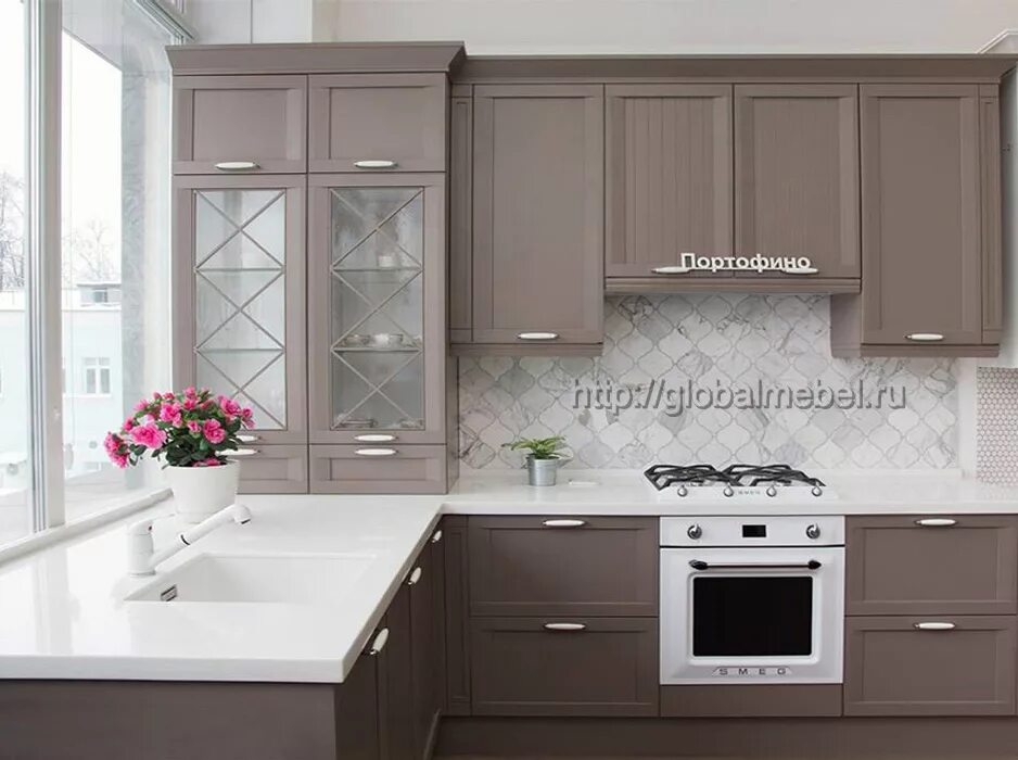 Кухня портофино в интерьере реальные фото Пример эскиза кухни Кухня Портофино Капучино