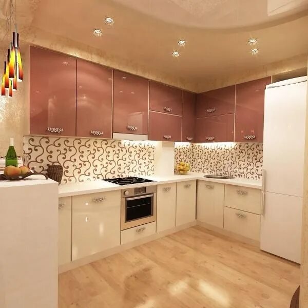 Кухня потолок бежевый фото Натяжные потолки Череповец Компания " Сервис РУШе" устанавливаем натяжные потолк