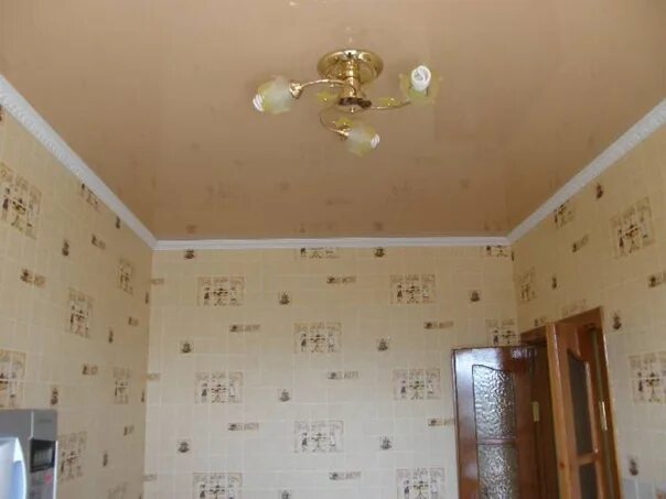 Кухня потолок бежевый фото Одноцветные потолки натяжные - 10 фотографий ВКонтакте