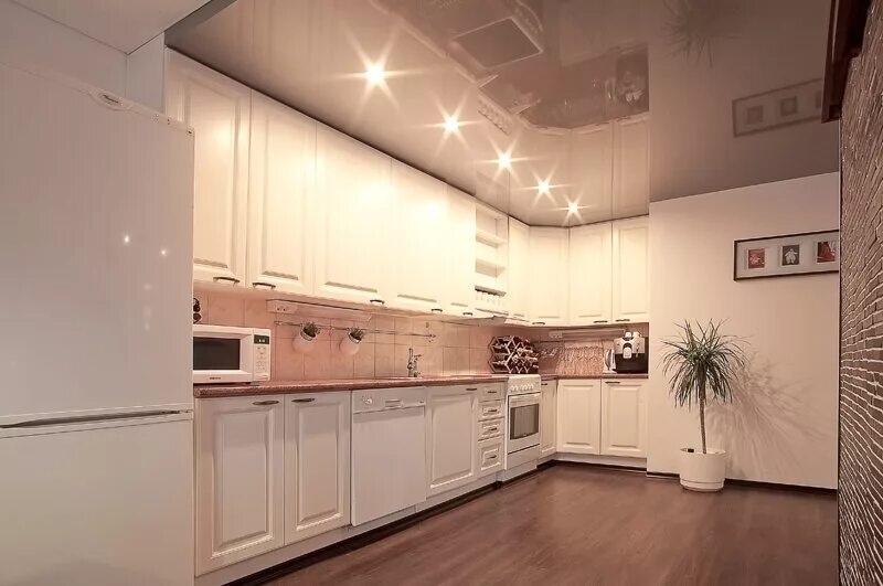 Кухня потолок бежевый фото Potolok-k, stretch ceilings, Russia, Moscow, Troparyovskaya Street, 4 - Yandex M