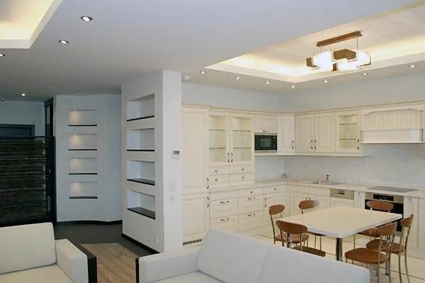 Кухня потолок гипсокартон дизайн фото перепланировка двухкомнатной квартиры хрущевки фото Дизайн Дизайн, Ремонт и Пере