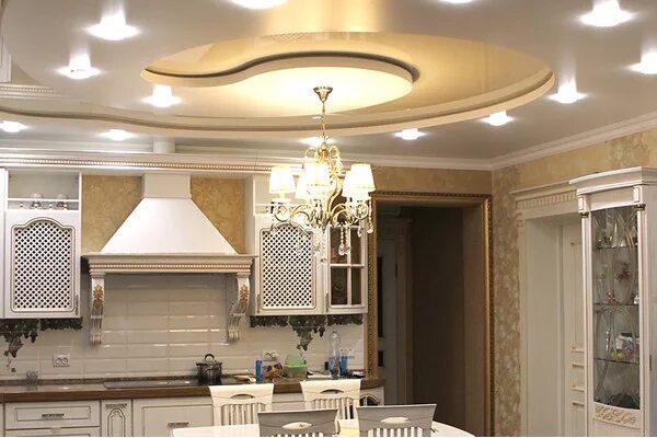 Кухня потолок гипсокартон дизайн фото Потолок из гипсокартона: от проекта до реализации