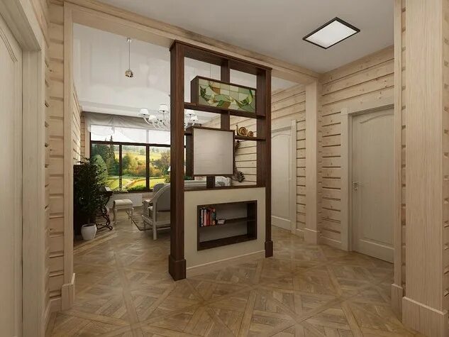 Кухня прихожая в частном доме дизайн фото Проект: Интерьеры загородного дома, автор ДИЗАЙН-СТУДИЯ ЕЛЕНЫ МАРЬИНОЙ на Vivbo.