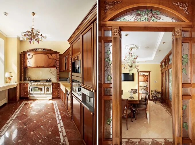 Кухня прихожая в частном доме фото Интерьер дома в стиле модерн