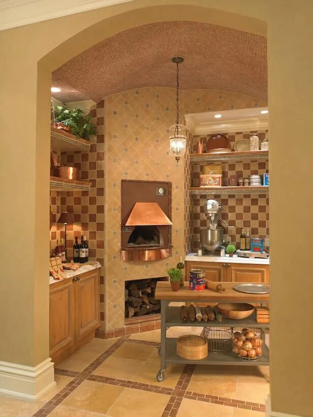 Кухня прихожая в частном доме фото pizza oven Cool kitchens, Kitchen and bath design, Tuscan kitchen