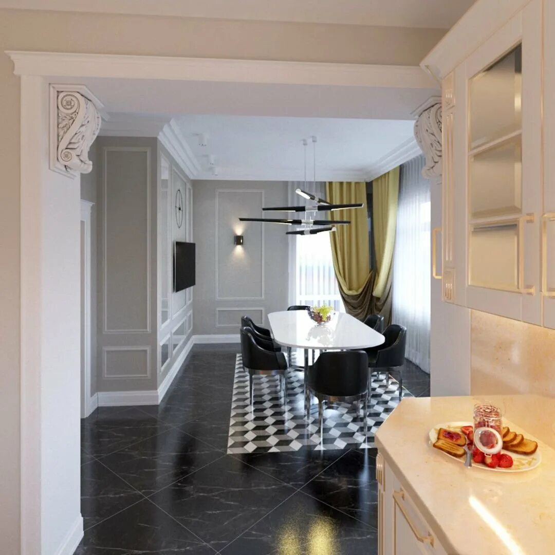 Кухня прихожая в частном доме фото Кухня в прихожей в частном доме: найдено 86 картинок