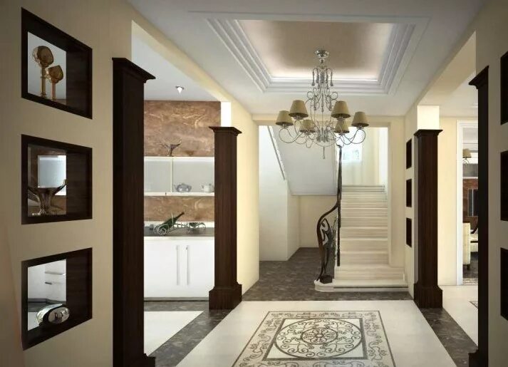 Кухня прихожая в частном доме фото Переход из коридора в гостиную без двери - Дом Мебели.ру