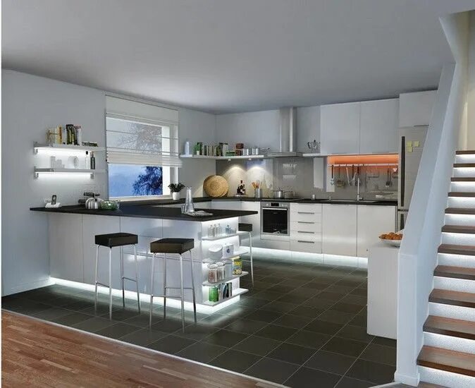 Кухня примеры дизайна YourLED ECO pásek nábytkový podhledový P 70459, #led #diod #hitech #decorative #