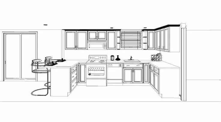 Кухня проекты фото чертежи floorplan Small kitchen design layout, Kitchen cabinets design layout, Kitchen l