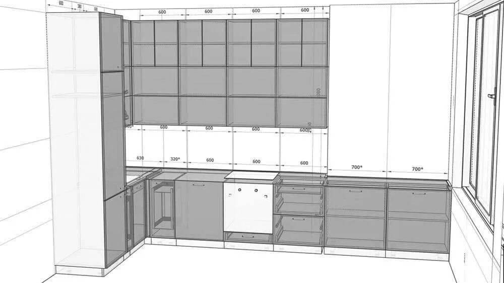 Кухня проекты фото чертежи Чертежи шкафов для кухни - Гранд Проект Декор.ру