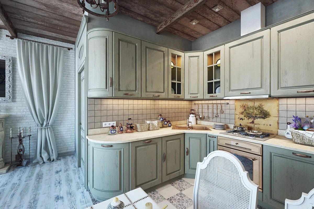 Кухня прованс дизайн фото Provance style appartment, in Moscow, FULL VERSION on Behance Provance style, Ap