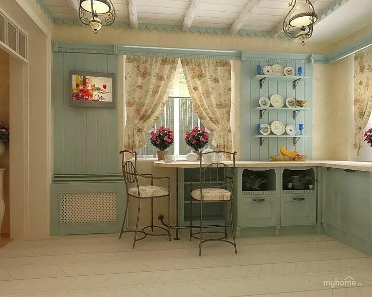 Кухня прованс дизайн фото Pin by Трофимова on интерьер Provence interior, Shabby chic kitchen, Provence ki