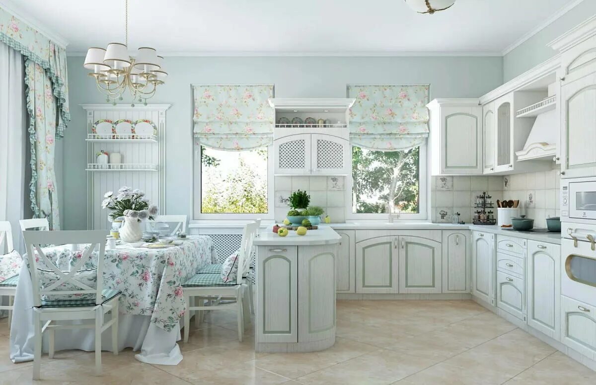 Кухня прованс дизайн интерьера Кухня на заказ арт. 052