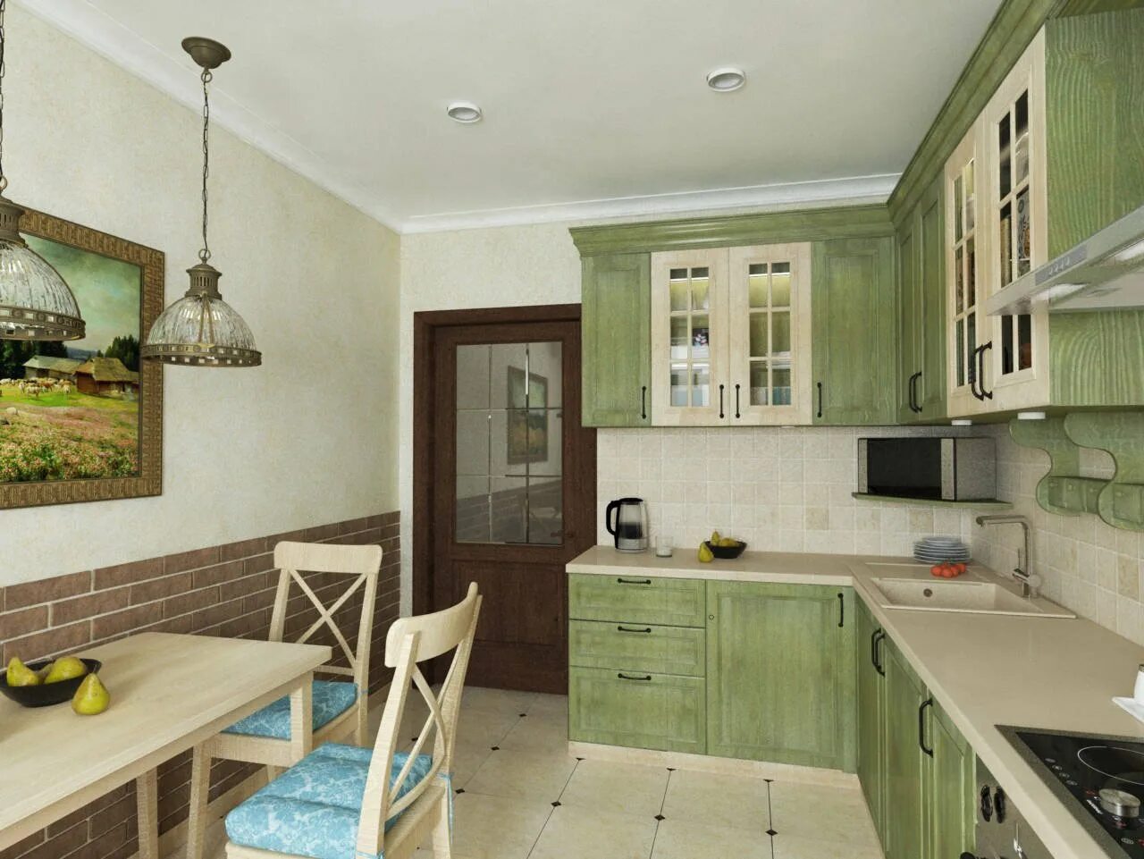 Кухня прованс фисташковая фото в интерьере Кухня прованс фисташка (85 фото) " НА ДАЧЕ ФОТО