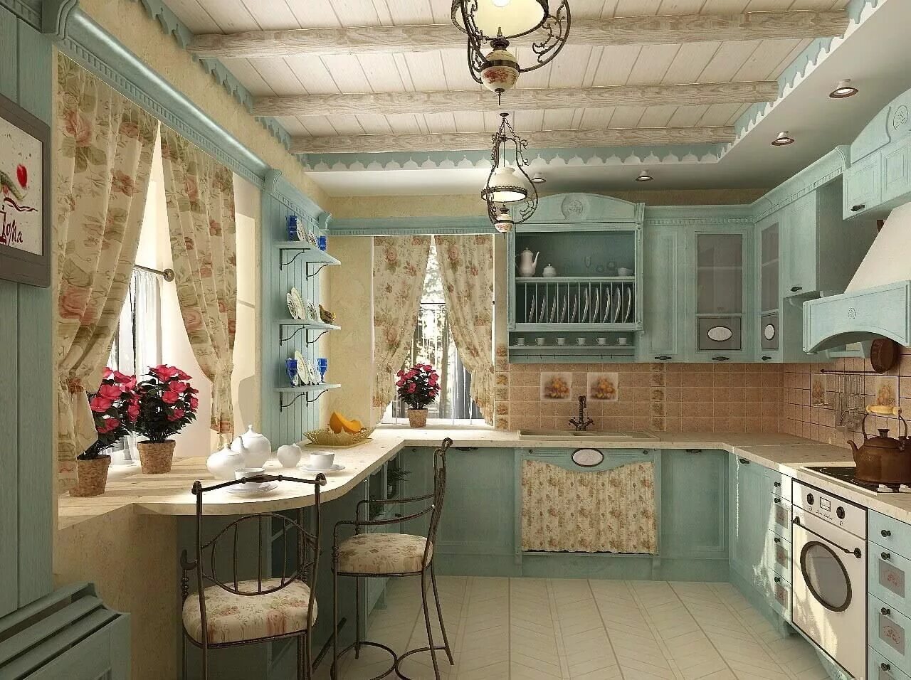 Кухня прованс фото в интерьере Прованс Chic kitchen, Cottage kitchens, Country style kitchen
