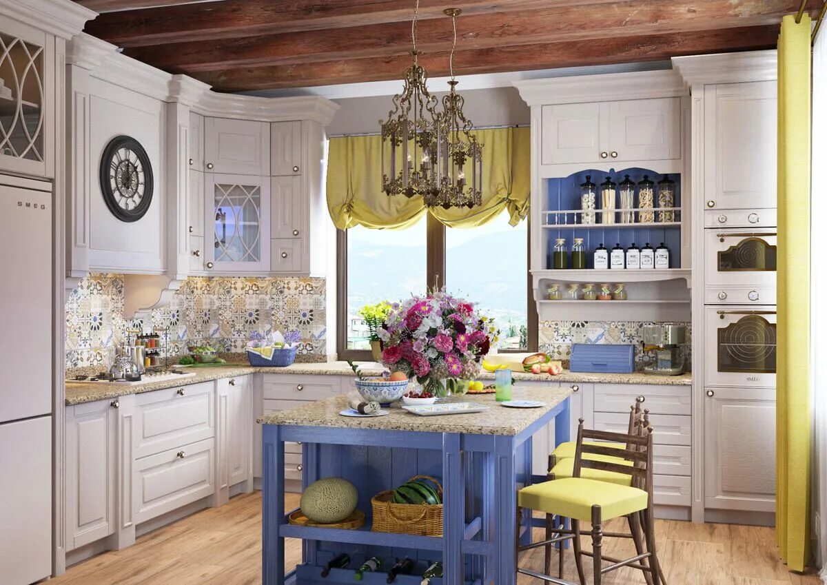 Кухня прованс на даче фото Стиль кантри в интерьере дома -Полезные советы СМАРТ ЛЕС