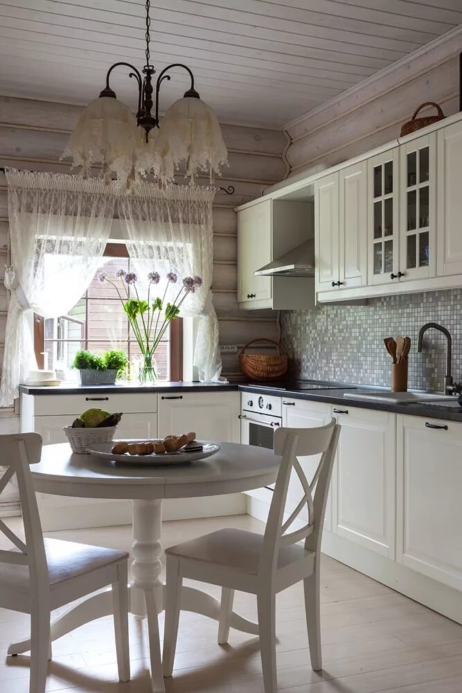 Кухня прованс в деревянном доме фото Интерьер как он есть Интерьер, Загородные дома, Деревянные дома