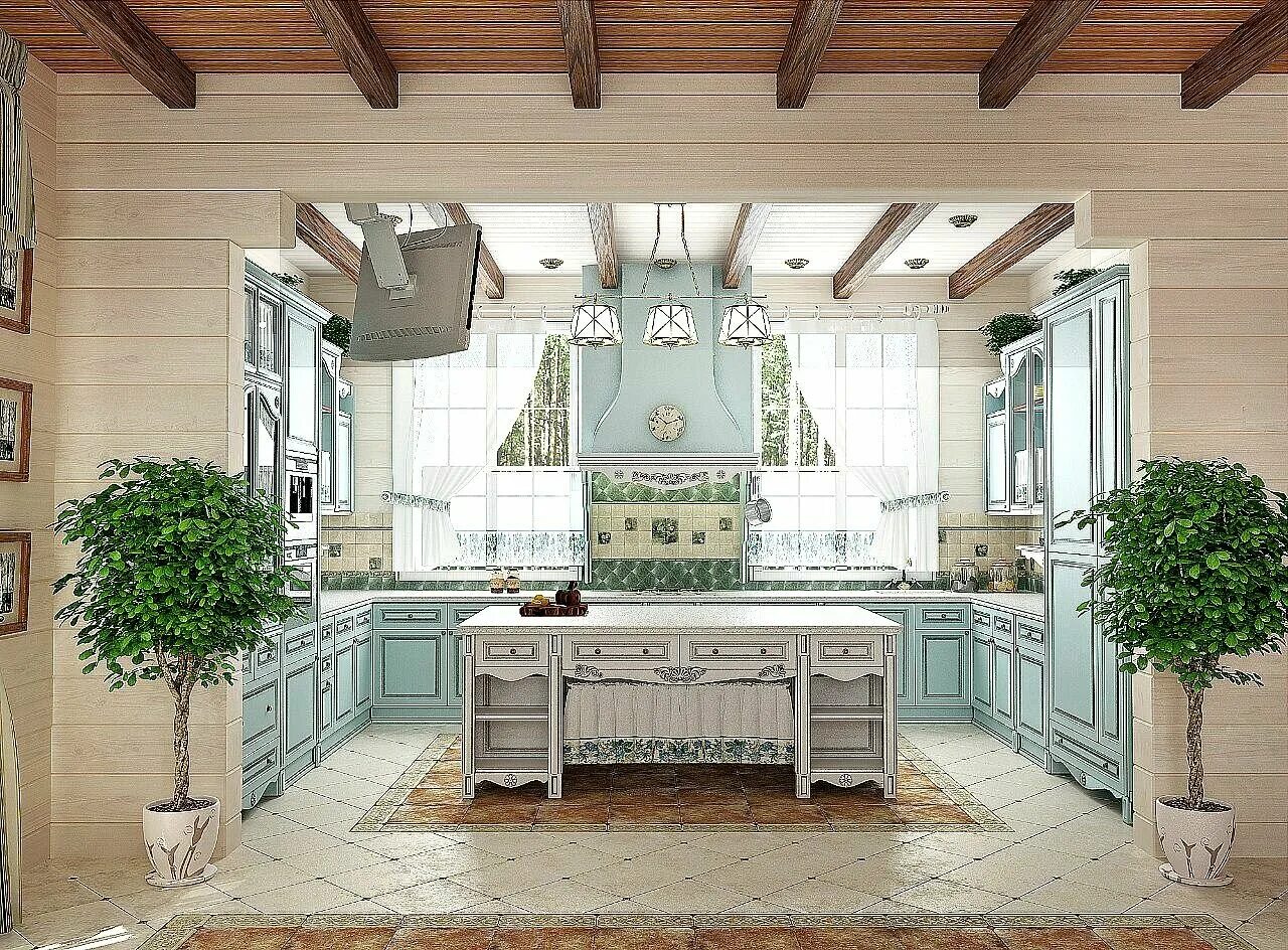 Кухня прованс в деревянном доме фото Ларссон - Дизайнеры, Дизайнеры интерьеров, Ремонт и строительство, Москва, Восто