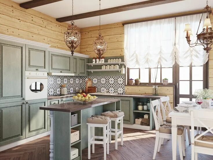 Кухня прованс в деревянном доме фото Pin by Елена Паршукова on ЗАГОРОДНЫЙ ДОМ Home decor, Home, Kitchen