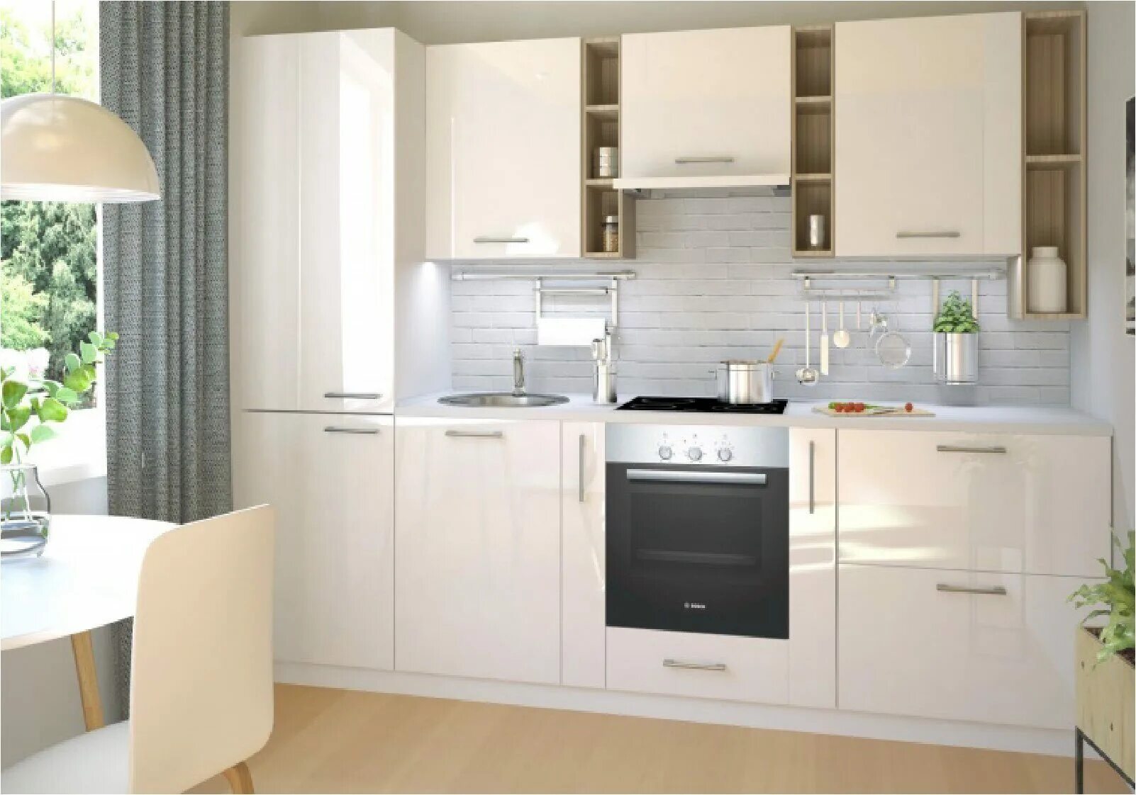 Кухня прямая 2.4 метра дизайн фото Кухня Греция купить по цене 68 580 руб. с профессиональной сборкой и доставкой п