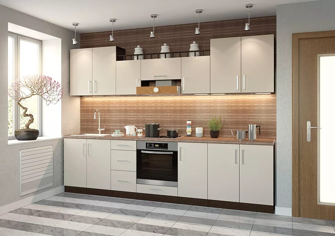 Кухня прямая 2.4 метра дизайн фото Кухня Арина 4 в интернет магазине unimebel