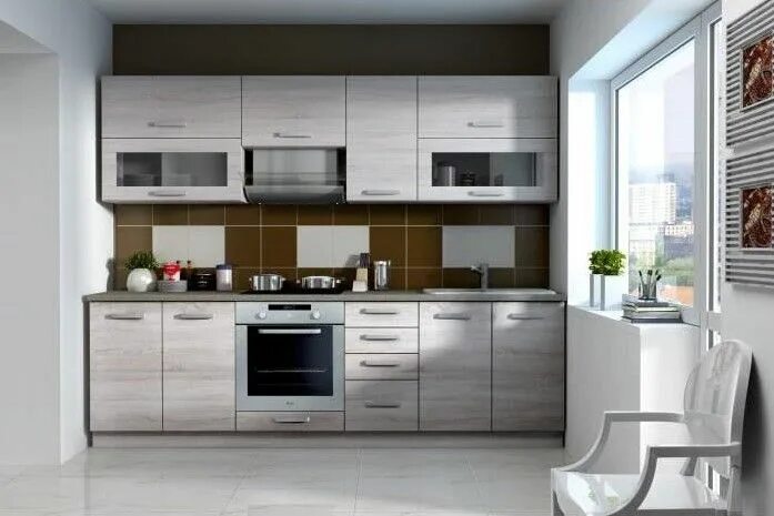 Кухня прямая 2.4 метра дизайн фото LASSEN Cuisine complète L 2m60 pas cher - Cuisine complète Cdiscount - Iziva.com