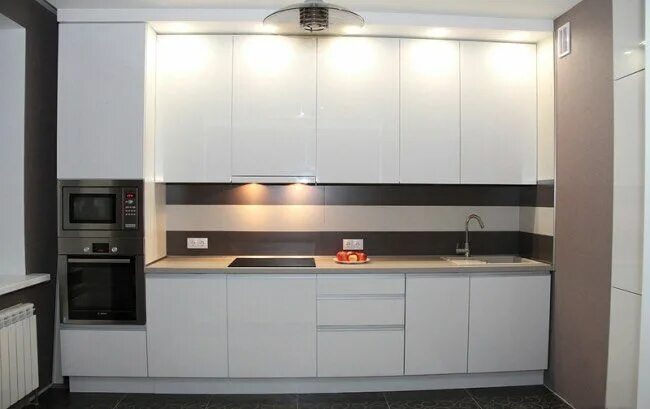 Кухня прямая 5 метров дизайн фото Кухня от компании ABDONGROUP. #abdongroup #кухнякиев #дизайнкухни #кухнястудия #