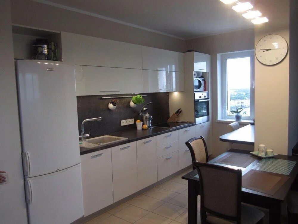 Кухня прямая дизайн фото с холодильником Кухня Венето купить по цене 82 300 руб. с профессиональной сборкой и доставкой п