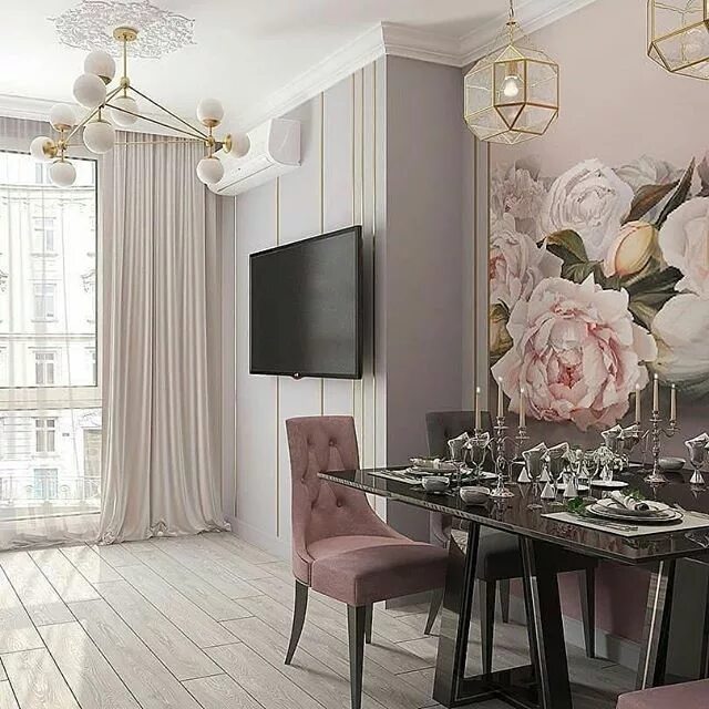 Кухня пыльная роза в интерьере фото Интерьер и декор (@decor_journal) * Фото и видео в Instagram Home decor, Interio