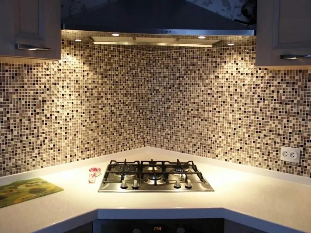 Кухня рабочая стена фото Плитка мозайка на кухне купить в СПБ Интернет-магазин напольных покрытий "НАПОЛЕ