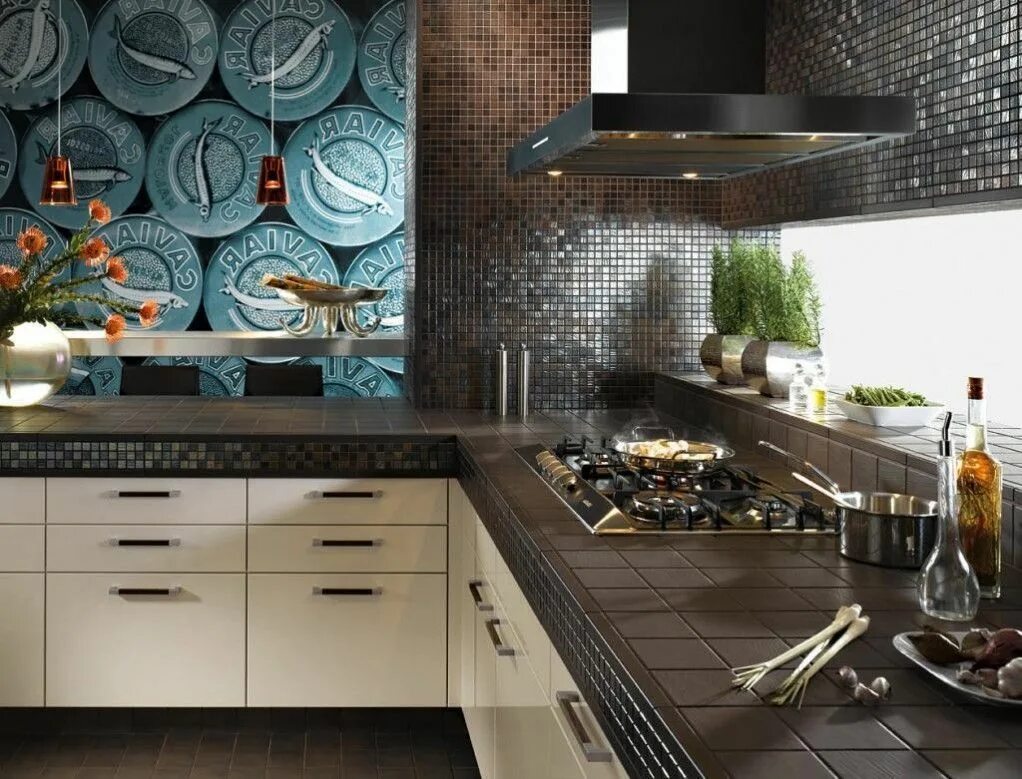 Кухня рабочая стена фото Tips to Help You Choose the Right Kitchen Backsplash Дизайн кухонь, Современная 