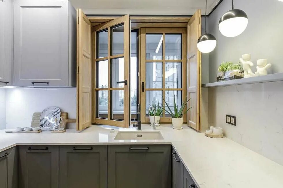 Кухня раковина у окна планировка Кухонная мойка у окна - варианты планировки, преимущества и недостатки Шкафульки